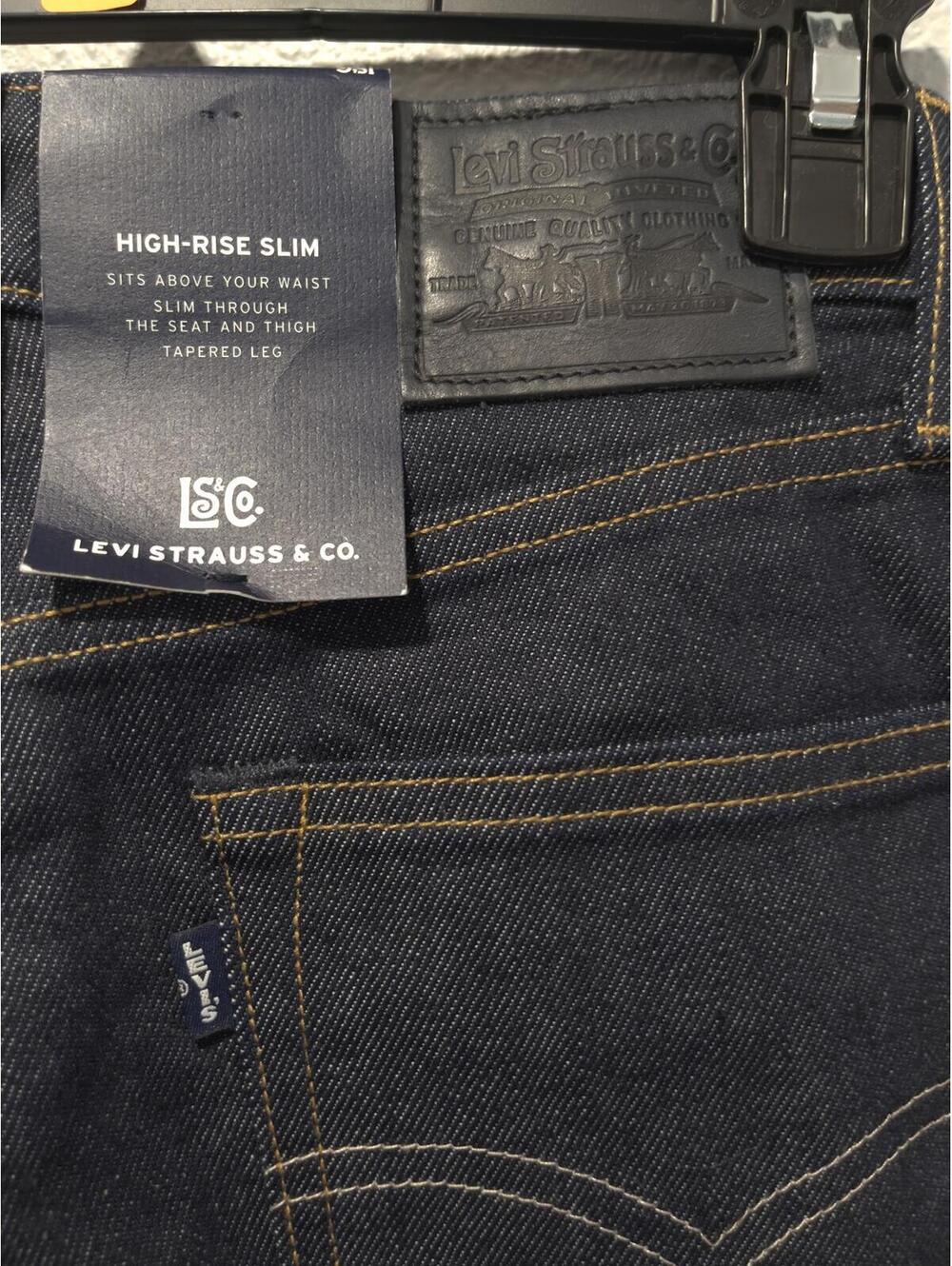 Levi's Japanese Selvedge High Rise Slim Jeans 27x31 NWT $248 - Picture 4 of 8